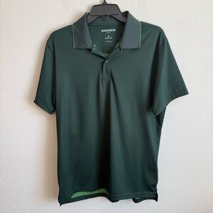 Men’s M Green Bonobos Golf Athletic Lightweight Stretch Shirt Sleeve Polo